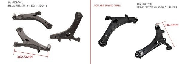 NEW LEFT FRONT LOWER CONTROL ARM FOR SUBARU FORESTER  SH  01/2008 ~ 12/2012