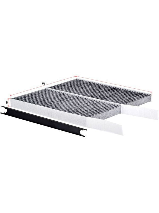 Carbon Activated Cabin Filter Pack of 2 Fits Renault Kangoo, Master