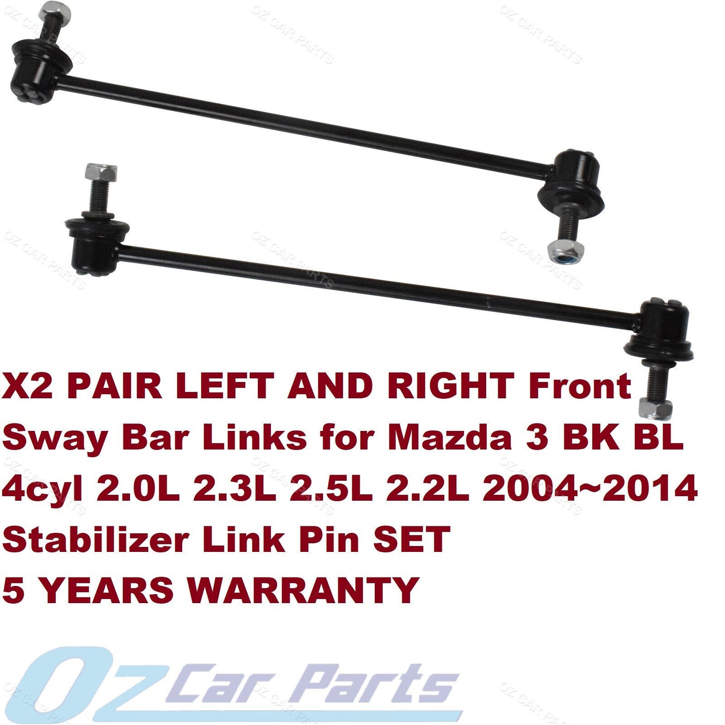 Pair Front Sway Bar Link Pin Kit fit for MAZDA 3 BK BL Stabiliser 2004-2009