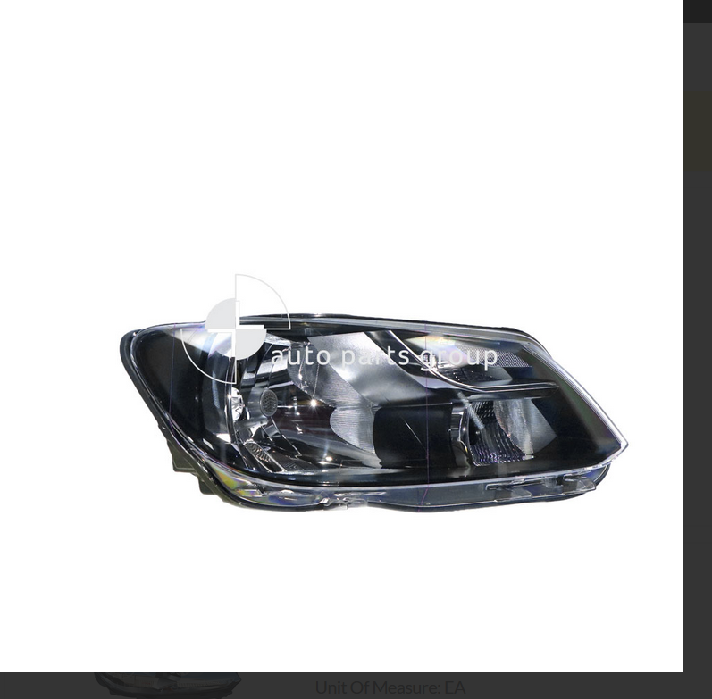 NEW DRIVER RIGHT HEADLIGHT FOR Volkswagen Caddy 8/2010-12/2015 VAN/MAXI