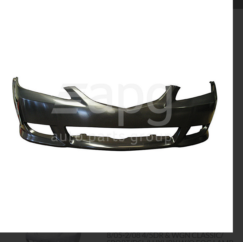 GENUINE FRONT BUMPER BAR FOR MAZDA-6 7/02-8/05 4/5DR SPORTS/LUXURY SPORTS