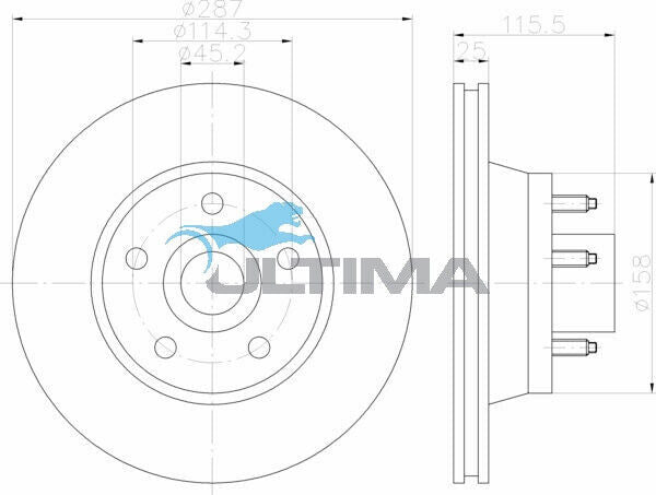 Front Pair Brake Disc Rotors for Ford Falcon EF EL Fairlane Fairmont