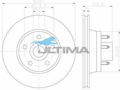 Front Pair Brake Disc Rotors for Ford Falcon EF EL Fairlane Fairmont