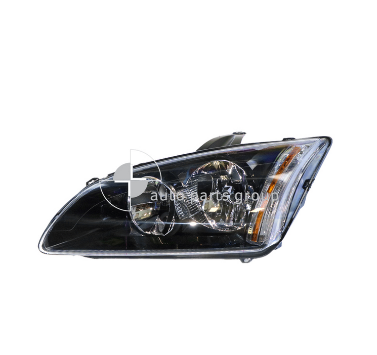 NEW BLACK LEFT HEADLIGHT FOR FORD FOCUS 1/05-3/09 LS/LT 4/5DR Electric Adjust