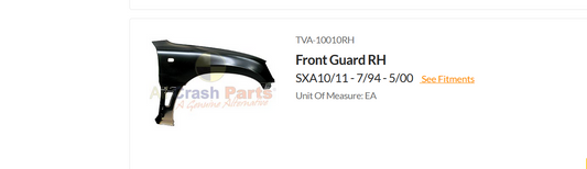 NEW RIGHT DRIVER SIDE FRONT GUARD FENDER FOR TOYOTA RAV4 7/1994-5/2000 SXA10-11