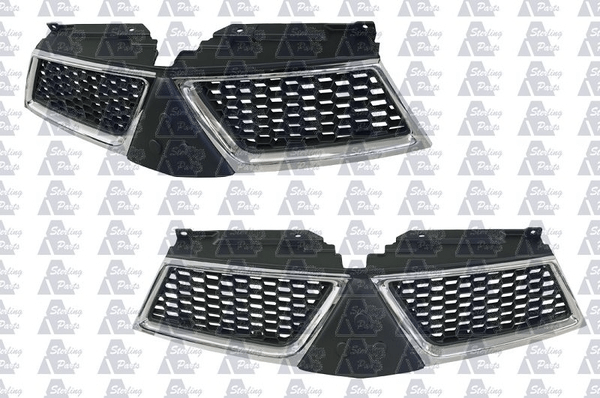 NEW FRONT GRILLE FOR MITSUBISHI TRITON  MN  09/2009 ~ 12/2014 CHROME/BLACK