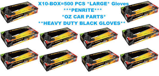 500-PCS-LARGE Gloves HEAVY DUTY BLACK GLOVES FOR Engineering & Plumbing