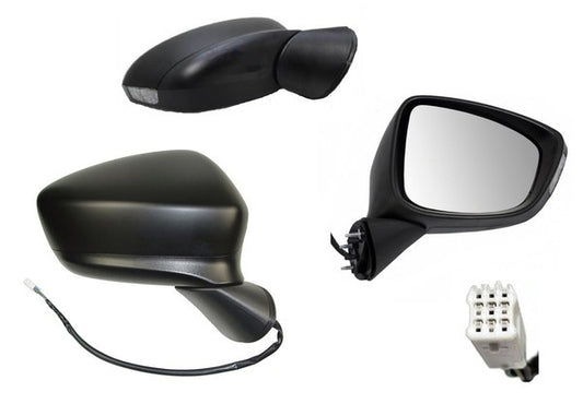 NEW DRIVER SIDE DOOR MIRROR FOR MAZDA CX-5 KE 02/2012 ~ 10/2014 BLACK 6-PIN