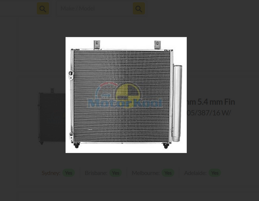 NEW AC CONDENSER FOR MITSUBISHI MIRAGE 1.2L 3A92 3CYL PETROL 12/2012-3/2016