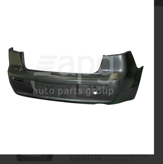 GENUINE REAR BUMPER BAR FOR MITSUBISHI LANCER ES 2/13-3/14 4DR W/O SENSOR TYPE