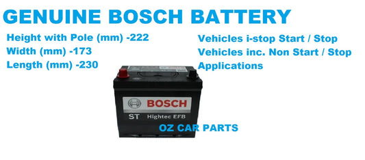 GENUINE BOSCH BATTERY FOR i-stop Start-Stop Vehicle CARS 660-CCA