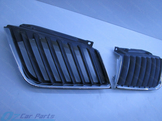 FRONT GRILLE FOR MITSUBISHI TRITON ML 2006-2009 NEW BLACK-CHROME X2 LEFT RIGHT