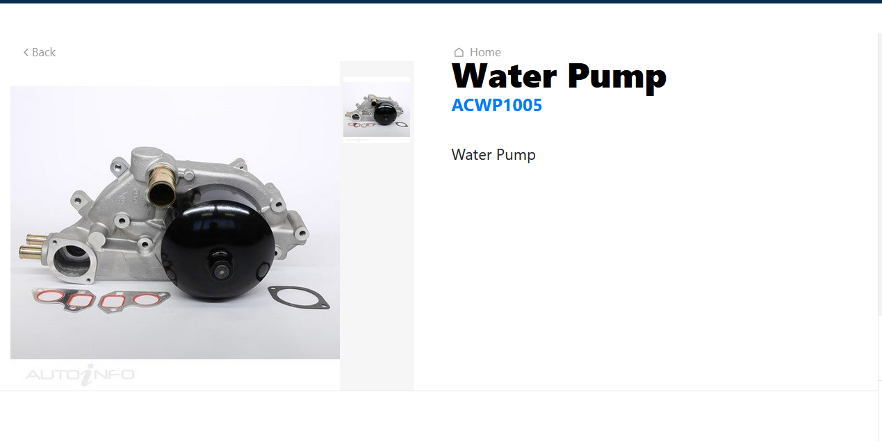 GENUINE WATER PUMP FOR HOLDEN COMMODORE 5.7 V8 VT VX VU VY VZ WH WK WL ALL MODEL