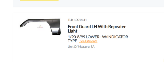 NEW LEFT FRONT GUARD LOWER FENDER FOR TOYOTA LANDCRUISER 1/1990-8/1999