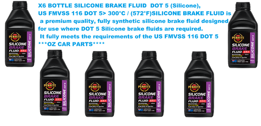 X6 BOTTLE SILICONE BRAKE FLUID Oil PENRITE US FMVSS 116 DOT 5