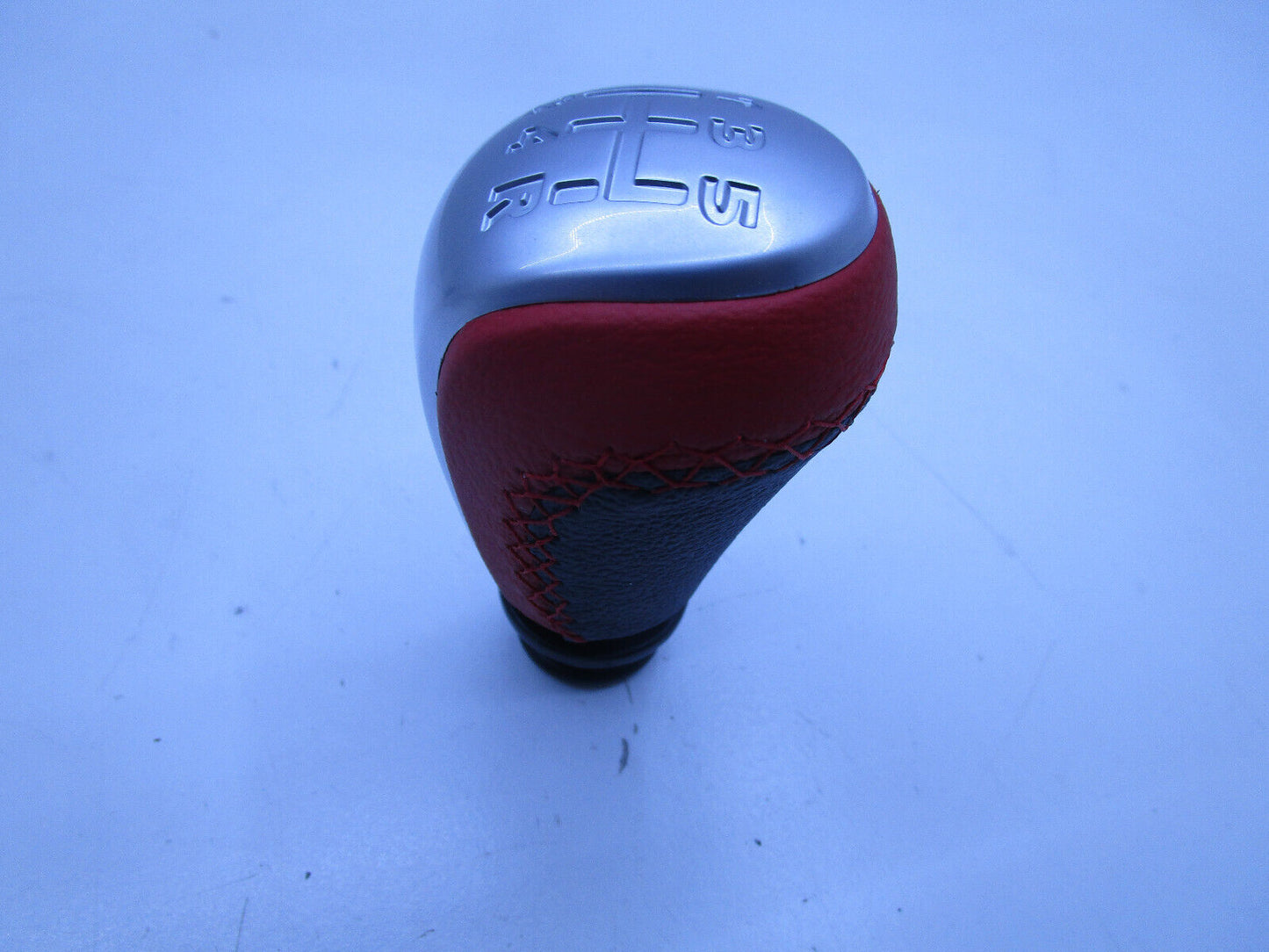 SILVER RED LEATHER MANUAL GEAR KNOB FOR VS VT VX VU VY V6 HOLDEN COMMODORE