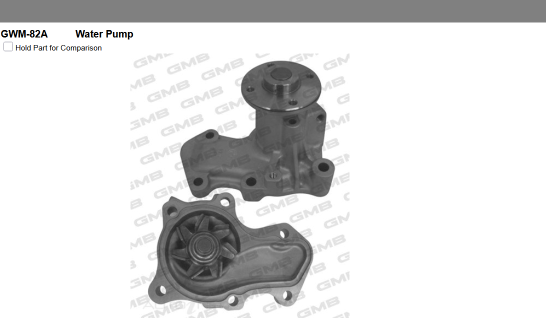 GENUINE GMB WATER PUMP+GASKET+SILICONE FOR Mitsubishi Colt 1.5 RG Ralliart (Z23)