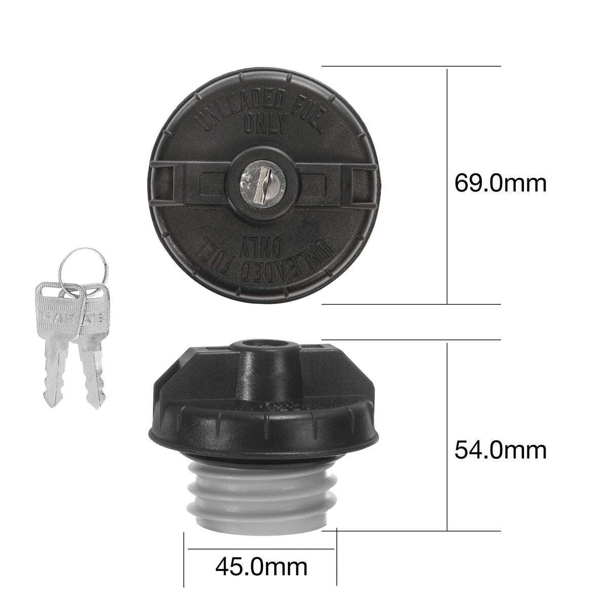 FUEL CAP WITH KEY FOR HOLE SIZE  45.0-MM Locking Fuel Cap FUEL LOCK PETROL