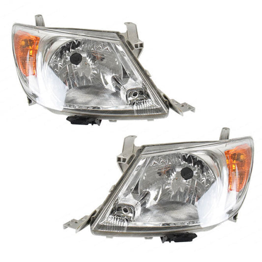 PAIR Head Light Fit For Toyota Hilux 2005-2008 SR5 (Left + Right Hand Side)