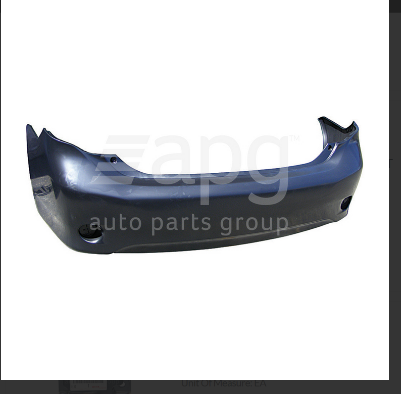 NEW REAR BAR COVER FOR TOYOTA COROLLA ZRE152-R 3/2007-4/2010 4DR ASCENT CONQUEST