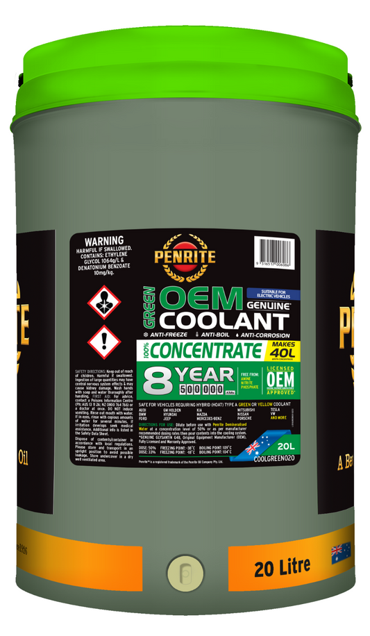 20L GREEN OEM COOLANT CONCENTRATE GREEN Anti-Freeze FOR PENRITE COOLGREEN020