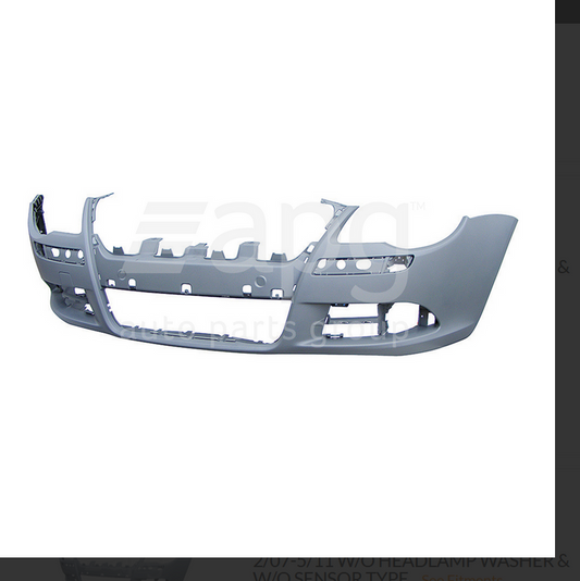 NEW FRONT BUMPER BAR FOR VOLKSWAGEN EOS 2/07-5/11 W/O HEADLAMP WASHER & W/O SENS