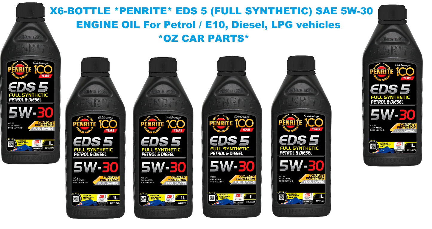 X6- ENGINE OIL *PENRITE* EDS05001  EDS 5 (FULL SYNTHETIC) SAE 5W-30