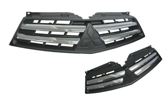 NEW FRONT GRILLE FOR MITSUBISHI TRITON  MN  09/2009 ~ 12/2014  CHROME/BLACK