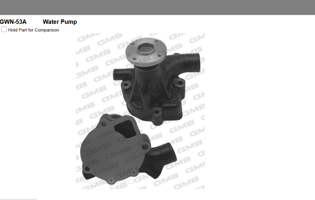 GENUINE GMB WATER PUMP+GASKET+SILICONE FOR Nissan Patrol 3.3L K160,MK,MQ Hardtop