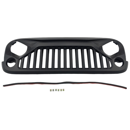 FRONT MATTE BLACK GRILLE For Jeep Wrangler JK Unlimited 2007-2018