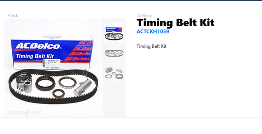 GENUINE ACDELCO Timing Belt Kit FOR TOYOTA COASTER 4.2L DIESEL 01/1993-02/2003