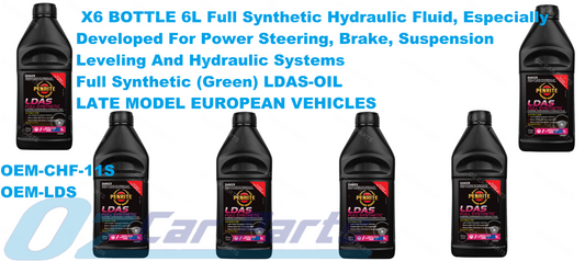 X6 BOTTLE 6L Full Synthetic (Green) Power Steering Fluid Oil LATE MODEL VEHICLES