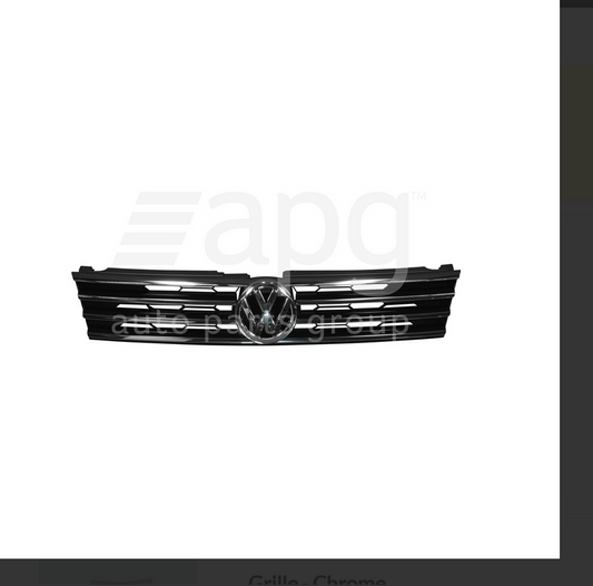 GENUINE FRONT GRILLE FOR VOLKSWAGEN TOUAREG WAGON CHROME-BLACK 7/2015-1/2019