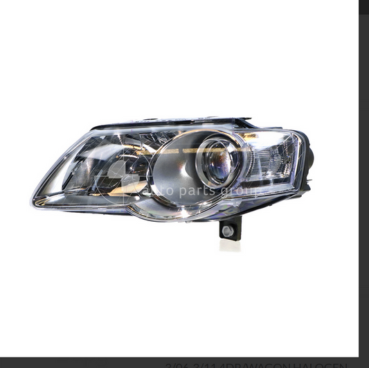 NEW LEFT HEADLIGHT FOR Volkswagen Passat B6 3/06-3/11 4DR/WAGON ELECTRIC ADJUST