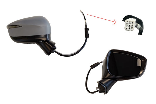 NEW DRIVER SIDE DOOR MIRROR FOR MAZDA CX-3 DK 01/15-ON BLIND SPOT TYPE 9-PIN