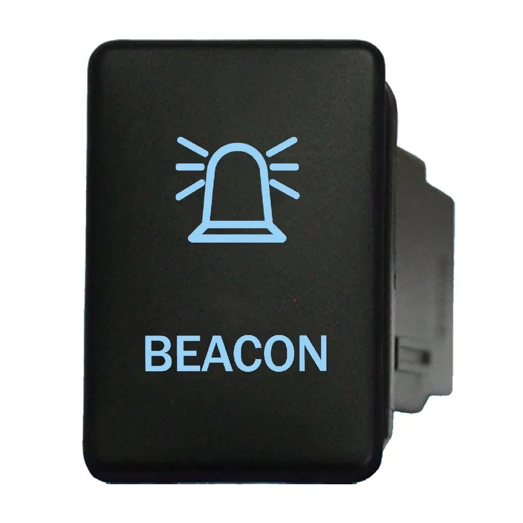 NEW HEAVY DUTY SWITCH PUSH BUTTON ON / OFF OE RPL 12V BEACON BLUE ILLUM