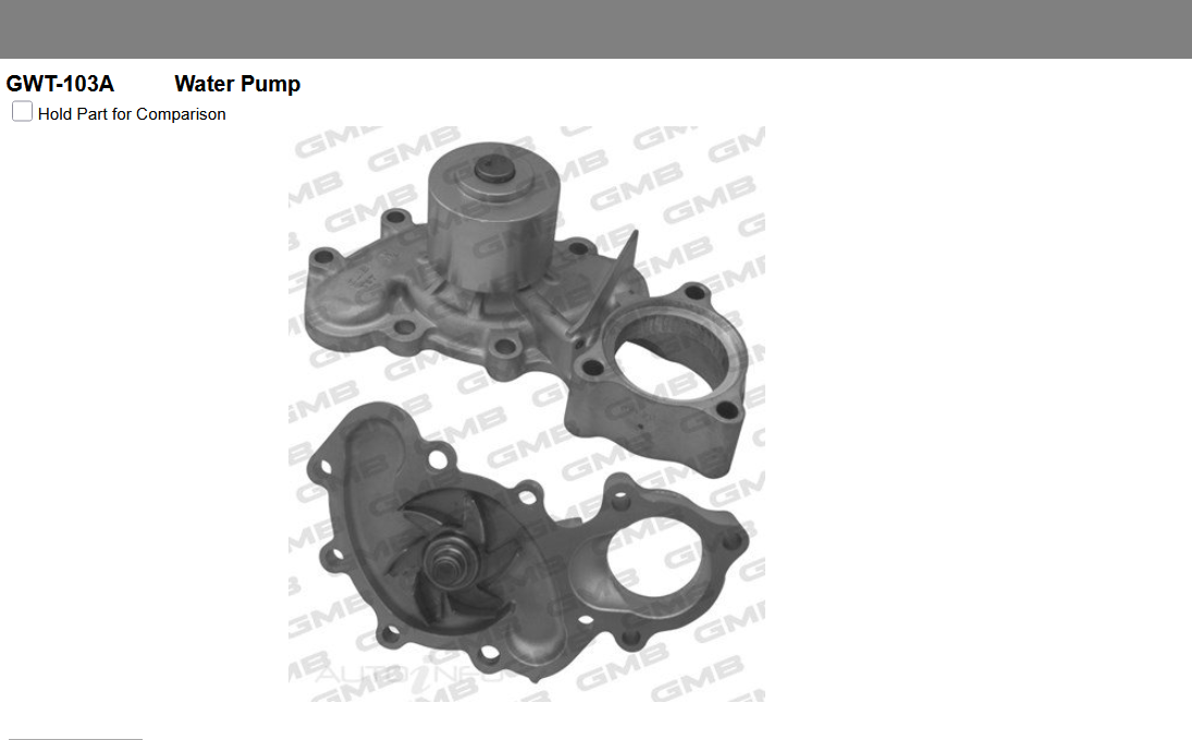 GENUINE GMB WATER PUMP+GASKET+SILICONE FOR TOYOTA LANDCRUISER 3.4L 1996-2005
