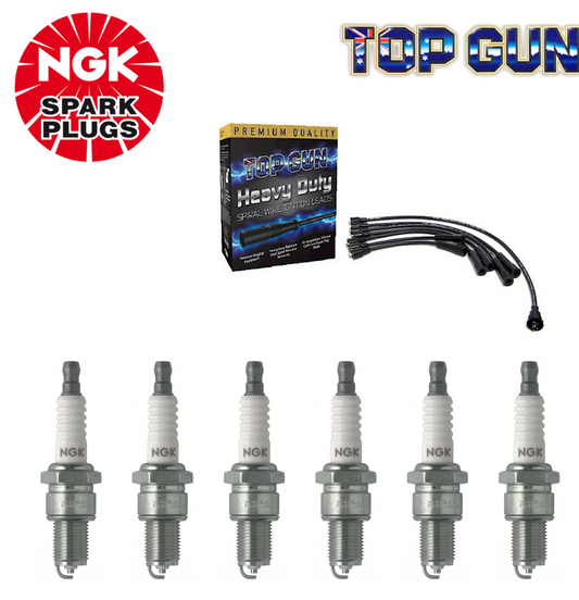 NEW IGNITION LEAD & NGK SPARK PLUG SET for Toyota Landcruiser FJ62 4.0L (3F)