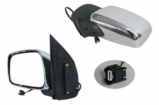 NEW LEFT DOOR MIRROR FOR NISSAN PATHFINDER R51 07/2005 ~ 09/2013 CHROME