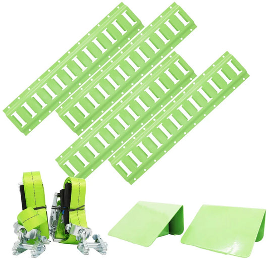 Adjustable E-Chock SET With 3.65m Straps With 600mm E-Track KIT