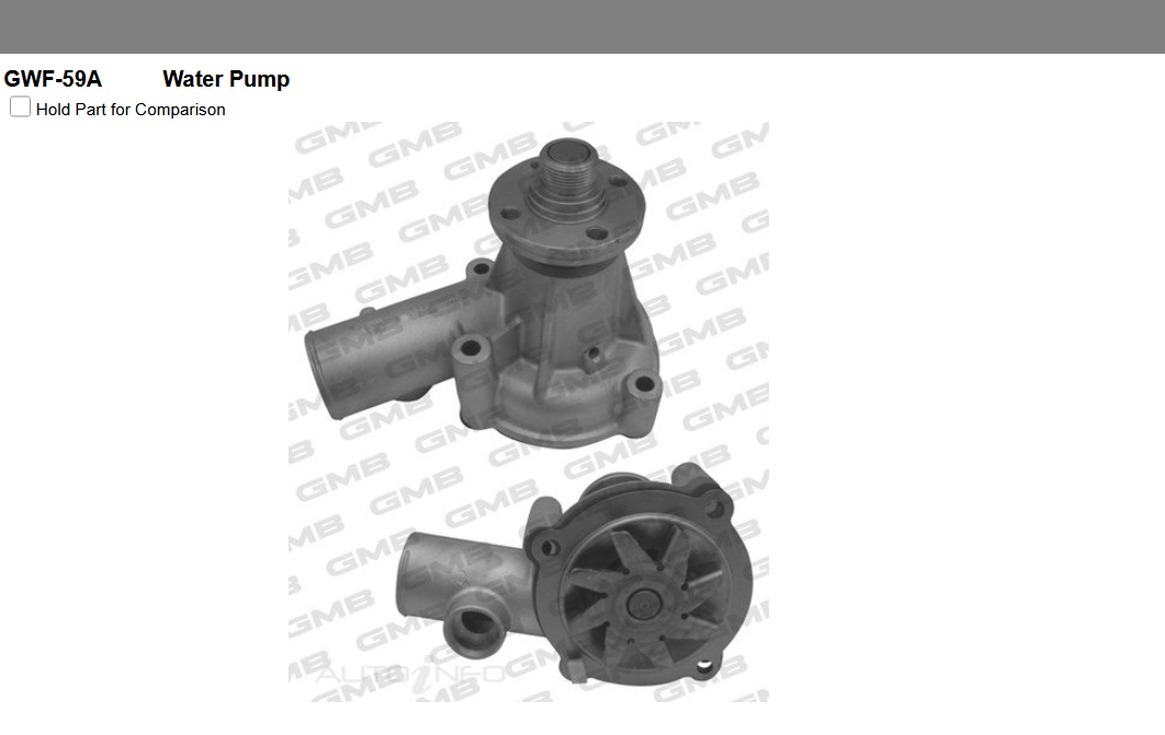 GENUINE GMB WATER PUMP+GASKET+SILICONE FOR Ford Fairlane 4.0L NC NA