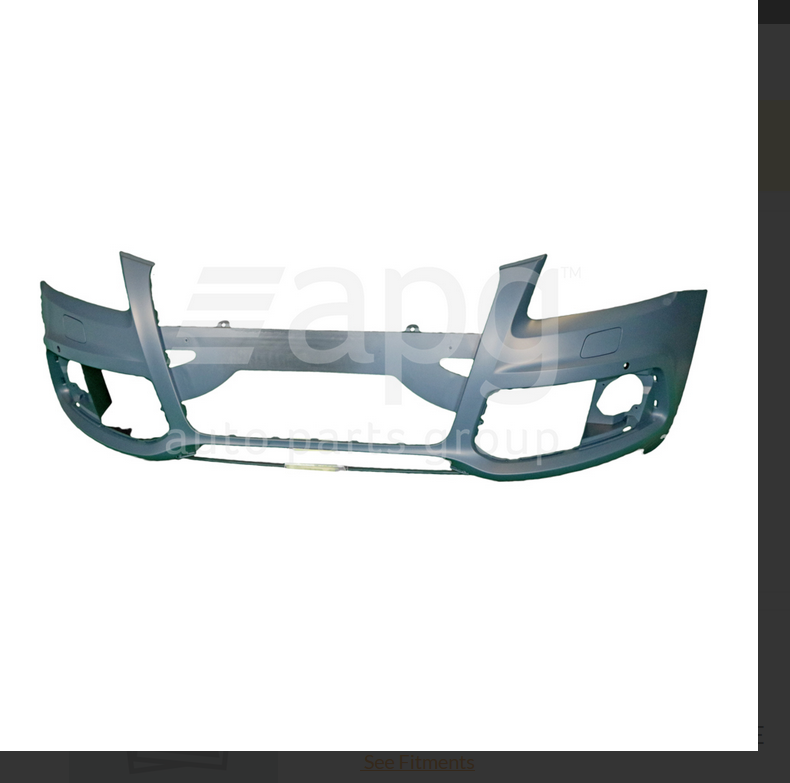 GENUINE FRONT BUMPER BAR FOR AUDI Q5 3/09-11/12 S-LINE WITH WASHER HOLE TYPE