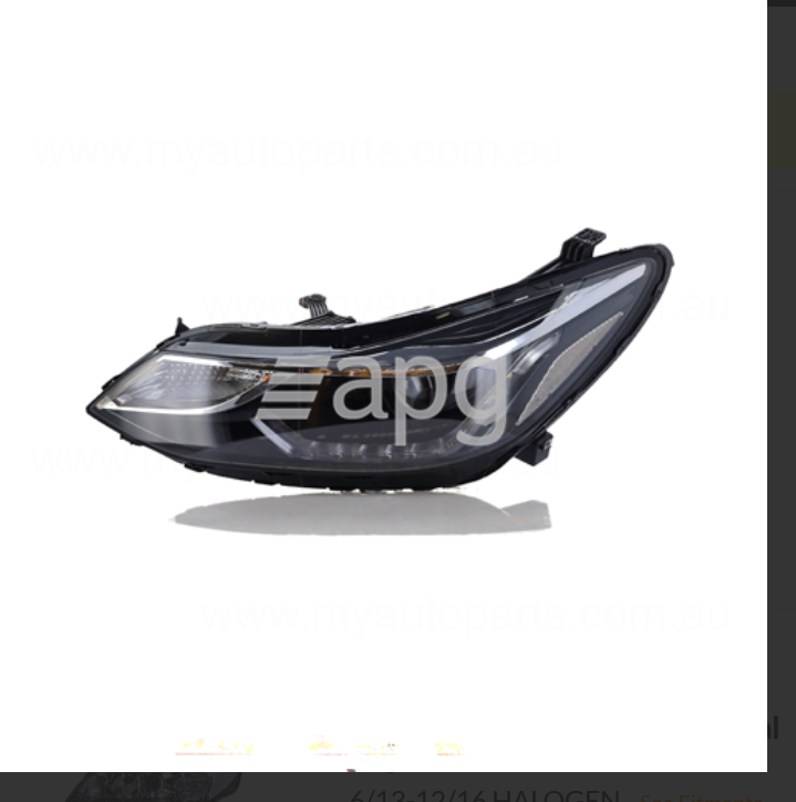 GENUINE LEFT HEADLIGHT FOR HOLDEN ASTRA BL SEDAN 3/17-ON HALOGEN TYPE