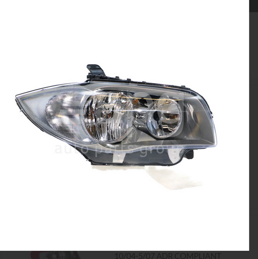 NEW DRIVER HEADLIGHT FOR BMW 1 Series E87 10/2004-5/2007 MANUAL ADJUST HALOGEN