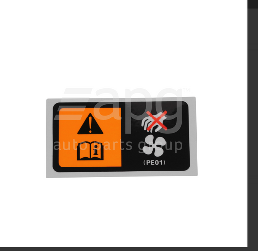 Genuine Decal FAN StickerFOR MAZDA  Decal - Fan Warning EMBLEM