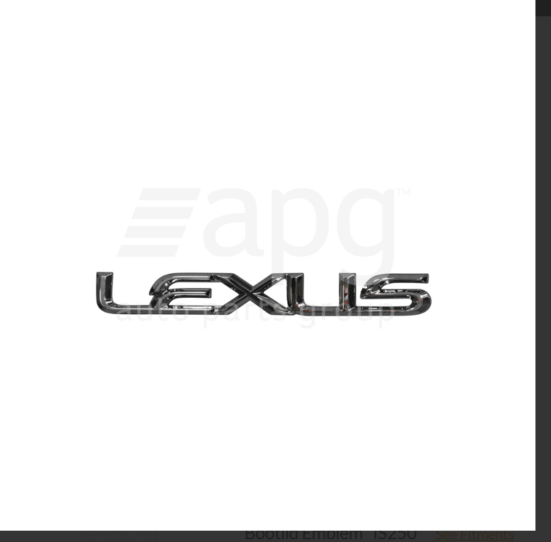 GENUINE BOOT LID BADGE EMBLEM FOR Lexus 12/2007-8/2014 SEDAN