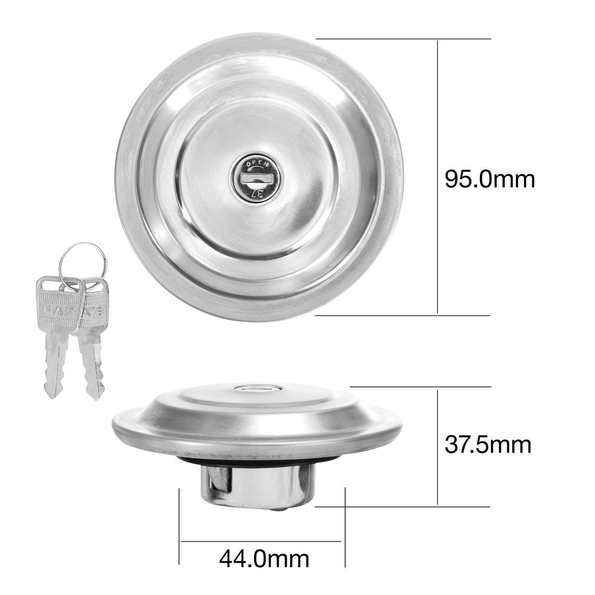 NEW FUEL CAP WITH KEY FOR Early MODEL CARS Locking Fuel Cap 44.0MM