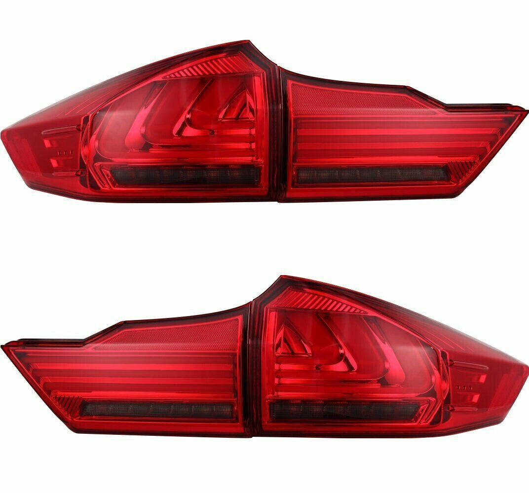 LED Red Strips Tail lights Flow light For Honda City GM6 BALLADE 2014-2017