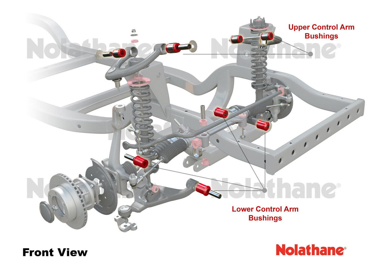 NEW Nolathane Front Control Arms Bushing Kit SET FOR FORD RANGER 2018-2022 PX-3