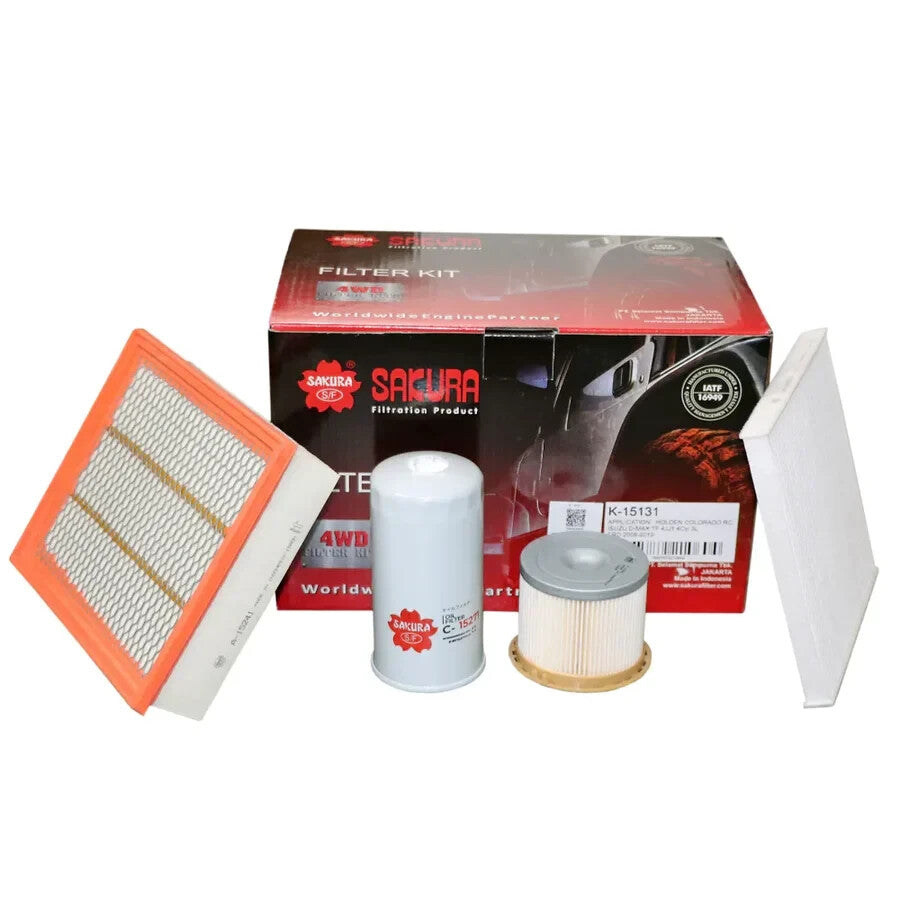 SERVICE FILTER KIT OIL AIR FUEL CABIN FOR ISUZU DMAX 3.0L DIESEL TURBO 2007-2012